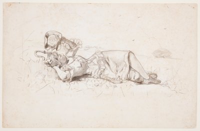 Shepherdess Resting by Winslow Homer